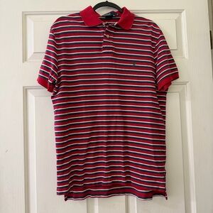 Vintage Polo Ralph Lauren Men's Custom Slim Fit Striped Polo Shirt Size Large L